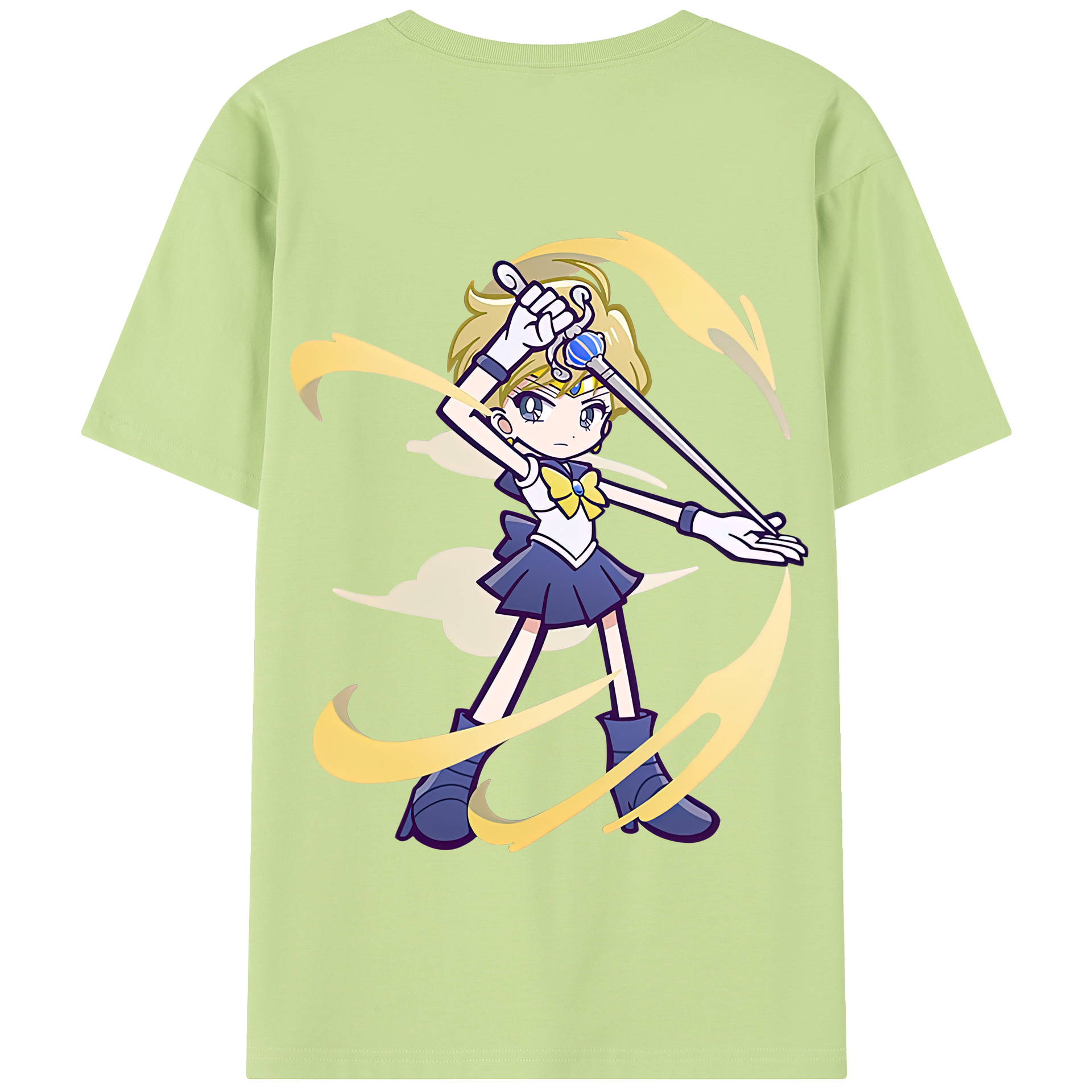 （画像用） 美少女戦士セーラームーン 天王はるか Sailor Moon Tenoh Haruka 綿100％半袖Tシャツ（背面プリント）
